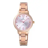 在飛比找PChome24h購物優惠-MIRRO 浪漫星河時尚腕錶-玫瑰金X粉
