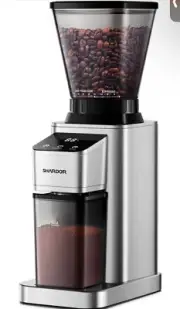 SHARDOR Anti-Static Conical Burr Coffee Grinder Electric brushed stainless steel