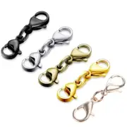 8 Pcs Double Lobster Clasps Necklace Clasp Connector Jewelry Clasps