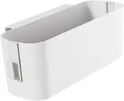 Ｂｅｓｇａ Bedside Organizer Bag with Hooks for Nightstand and Crib Storage, White, as described