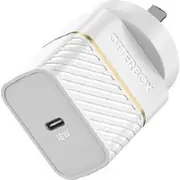 OtterBox USB-C Fast Charge Wall Charger (Type I) - 18W - Cloud Dust White (78-80028)