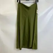 ANNE KLEIN Pull On Bias Flared Skirt Women's Size XS Bay Leaf