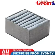 3Pcs Wardrobe Clothes Organizer Jeans Compartment Storage Box (7 Grids Large)