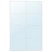 AULI pair of sliding doors, mirror glass, 150x236 cm