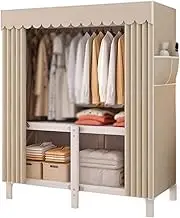 Polyester Portable Closets with Curtain Foldable Portable Wardrobe Storage Closet for Bedroom Quick and Easy to Assemble