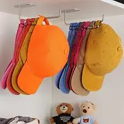 [Daoun] Hat Rack for Baseball Caps - 2 Pieces Adhesive Hat Organizer Wall Mount, Strong Hat Storage Organizer for Baseball Cap No Drilling Hat Holder for Door, Closet and Wall