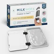 MilkWorx Freeze It Flat Breastmilk Storage Organizer – Patented BPA-Free Freezer Solution, 1-Pack – Fits Medela & Lansinoh Bags – Breastfeeding Essential, Space-Saving Accessory – Made in The USA