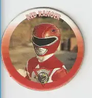 Players Biscuits 1995 Mighty Morphin Power Rangers Milkcap/Tazo - Red Ranger