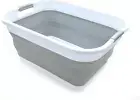 Collapsible 41L Laundry Basket - Foldable Storage Container, Grey