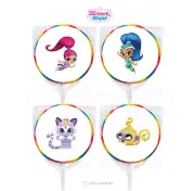 24 Shimmer and Shine 1.67" Sticker Labels for Bag Birthday Party Favor