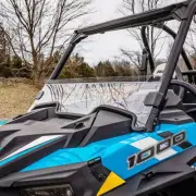 For Polaris RZR UTV XP 4 1000 XPT Turbo S 2019-23 Half Windshield with Clamps