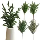 Green Artificial Pine Branch Plastic Lifelike Greeney Plant Christmas
