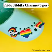 PRIDE THEME Jibbitz Charms for Crocs, Wrist bands and Key chains- 3 pieces