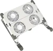 Laptop Stand with Cooling Fan, Foldable Portable Computer PC Notebook Gaming Laptop Fan, Ergonomic Design, Aluminum Alloy, Sturdy and Stable, for Laptops, Tablets, Projectors