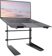 Pyle Portable Adjustable Laptop Stand - 6.3 to 10.9 Inch Anti-Slip Standing Table Monitor or Computer Desk Workstation Riser with Level Height Alignment for DJ, PC, Gaming, Home or Office