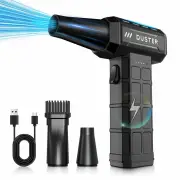 130,000RPM Peak Turbo Fan Electric Compressed Air Duster USB Rechargeable 4000mAh Battery Cordless Air Blower for Keyboa