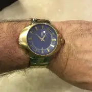 Men's watch REPLAY Torpedo Stainless Steel RM5201XH NWT Was $450 Gold Color Band