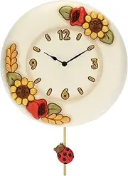 THUN - Pendulum Clock with Flowers and Pattern