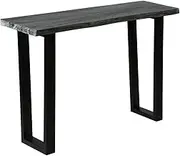 Solid Mindi Wood Console Table - Grey Finish, 110x35x75 cm - Ideal for Living Room, Hallway, Entryway - Modern Rustic Furniture, Storage Table, Natural Style