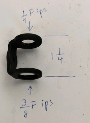 Lamp hicky 1/4F x 3/8F Steel with Ground hole Park of 5