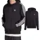 【adidas 愛迪達】3-Stripes Hoodie 男款 黑色 刷毛 保暖 連帽 外套 IM2088