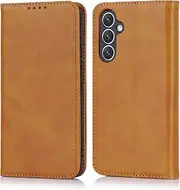 for Galaxy A54 5G Case Leather Wallet with Credit Card Holder Slot SunYoo Flip Cover Drop Protection Shockproof Stand Magnetic Folio Women Men Her Purse for Samsung GalaxyA54 5g Light Brown