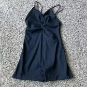 victorias secret On Point Ballet Unitard Jumpsuit Biker Short Black M