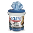 SCRUBS 42272EA 10" x 12" Hand Cleaner Towel Cloth - Citrus, Blue/White New