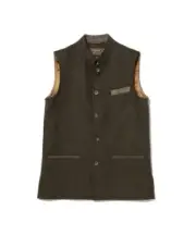(ASK availability First) BEAMS CORDINGS / Wool tweed vest new
