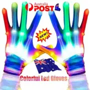 Flash House LED Gloves Flashing Finger Light Up Rave Party Doof Glow In the DaPB
