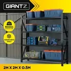 Giantz 2Mx2M Garage Shelving Warehouse Rack Pallet Racking Storage Shelf Black
