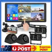10.36" Quad Touch Screen Monitor 4K Backup Camera DVR BL MP3 MP5 for RV Truck