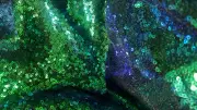 Mermaid Ombre Sequins Fabric, Ombre Peacock Sequin on Mesh Fabric for Dress, Gre