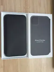 Genuine Apple Leather Folio Snap Case Cover For iPhone 11 Pro Max - Black