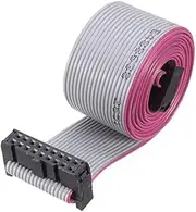XYWHPGV IDC Wire Flat Cable FC/FC Connector A-type 18 Pins 2.54mm Pitch 1m Length Gray(63b9c 6e1af 4cb54 9562e 81289 55feb