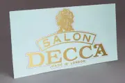 PRE CUT DECCA SALON WATER SLIDE DECAL FOR GRAMOPHONE WATER SLIDE DECAL