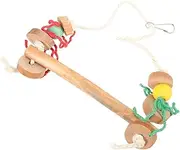 BESPORTBLE Bird Swing Cockatiels Skewer Parrots Parrot Spinner Bird Inflatable Birds Budgie Cage Hammocks Interactive Spinner Rattle Parrot Macaw Winding Seagull Wooden