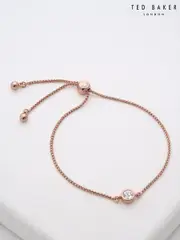 Ted Baker Rose Gold Tone SARSAA: Crystal Drawstring Adjustable Bracelet (M91753) | $69