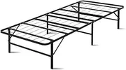 Folding Bed Frame Metal Base Single Portable Lightweight Easy Storage Comfort