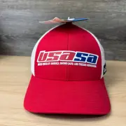 USASA Hat Cap Snap Back Red United States Snowboard Freeski Skiing Columbia NWT