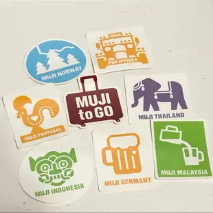 【現貨】無印良品 MUJI 旅行用 貼紙 防水貼 絕版品 muji to go 車貼 安全帽貼 裝飾貼 行李箱 拉桿箱