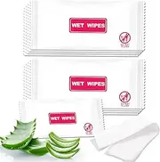 100 Pack Wet Wipes Individually Wrapped, Individual Hand Wipes, Unscented Travel Wipes, Clean Hands Quickly, Wet Wipes Bulk for Homeless, Suitable for Restaurant, Wedding, Barbecue