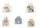 Kids Apron Rainbow Unicorn Kitchen Aprons cleaning home cooking picnic