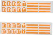 CLISPEED 2pcs Glow Car Button Stickers Luminous Window Decals for Enhanced Visibility Fit Fluorescent Stickers for Control DIY Automotive Decorative Stickers for All Car Models