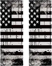 Hand Towels for Bathroom,Gym Towels for Working Out,Sports Towel,Black and White USA Flag,2-Pc
