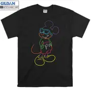 Mickey Mouse Neon Outline T-shirt