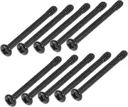 jojofuny 50pcs Computer Accessories Fans Laptop Fan Cooling Pad Mount Cooler Stainless Vertical Cooling Fan Chassis Fan Screws Kit Computer Components Computer Fan Screws Long Black Metal