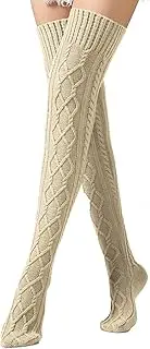 [Generic] Elegant Christmas Stockings Knit Winter Boot Socks Over The Knee Extra Long Leg Thigh High Support Stockings