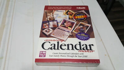 Amazing Calendar Maker swift software- CD ROM windows 95 or higher NEW