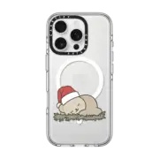 iPhone 16 Pro Clear Case MagSafe Compatible christmas bear
